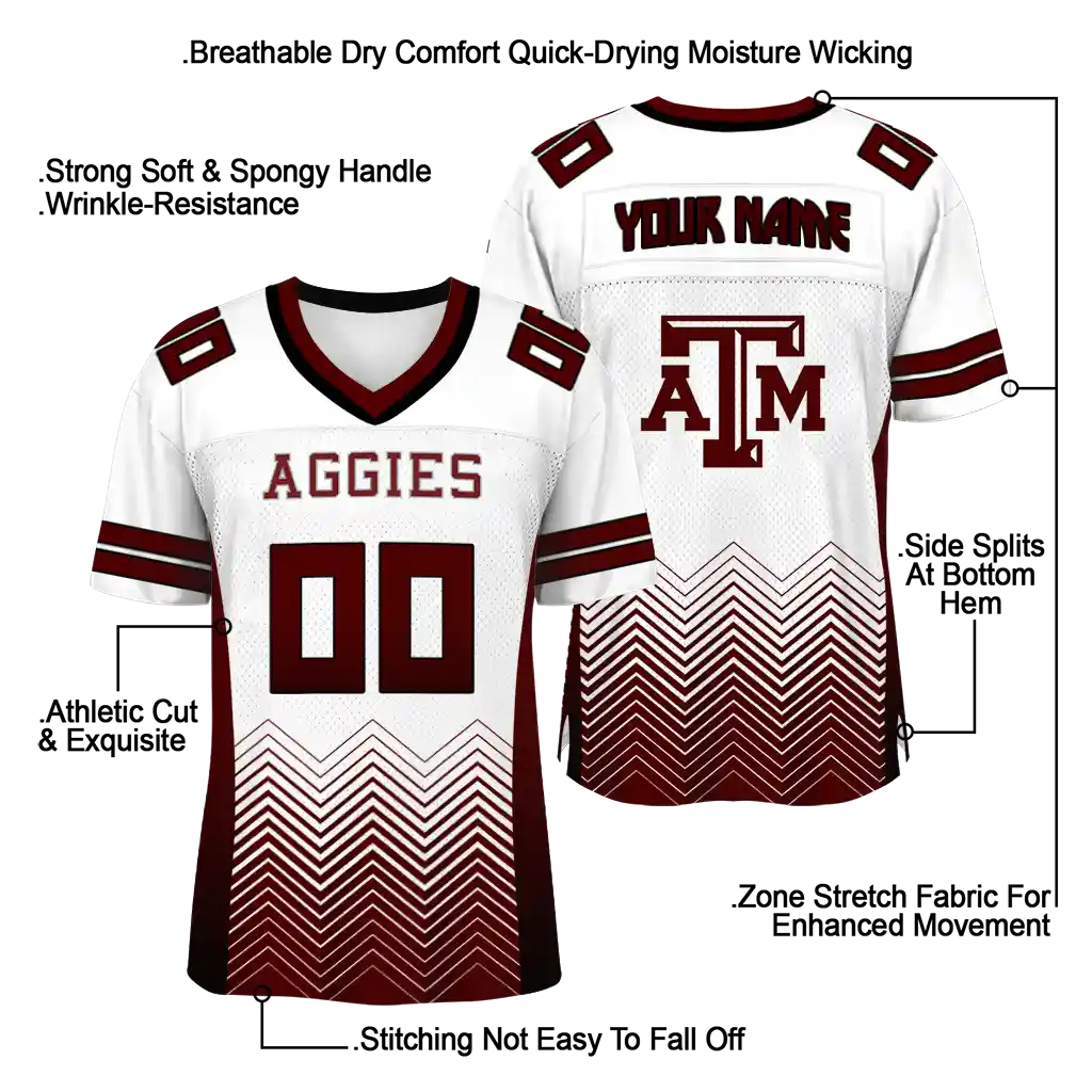 customized texas am aggies halftone sweep white black jersey latest model customized texas am aggies halftone sweep white black jersey latest model