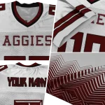 customized texas am aggies halftone sweep white black jersey best selling