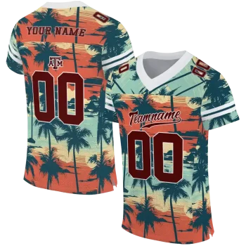 customized texas am aggies horizon palm sunset jersey best selling