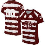 customized texas am aggies layered grids maroon jersey best selling