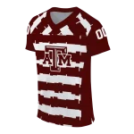 customized texas am aggies layered grids maroon jersey best selling