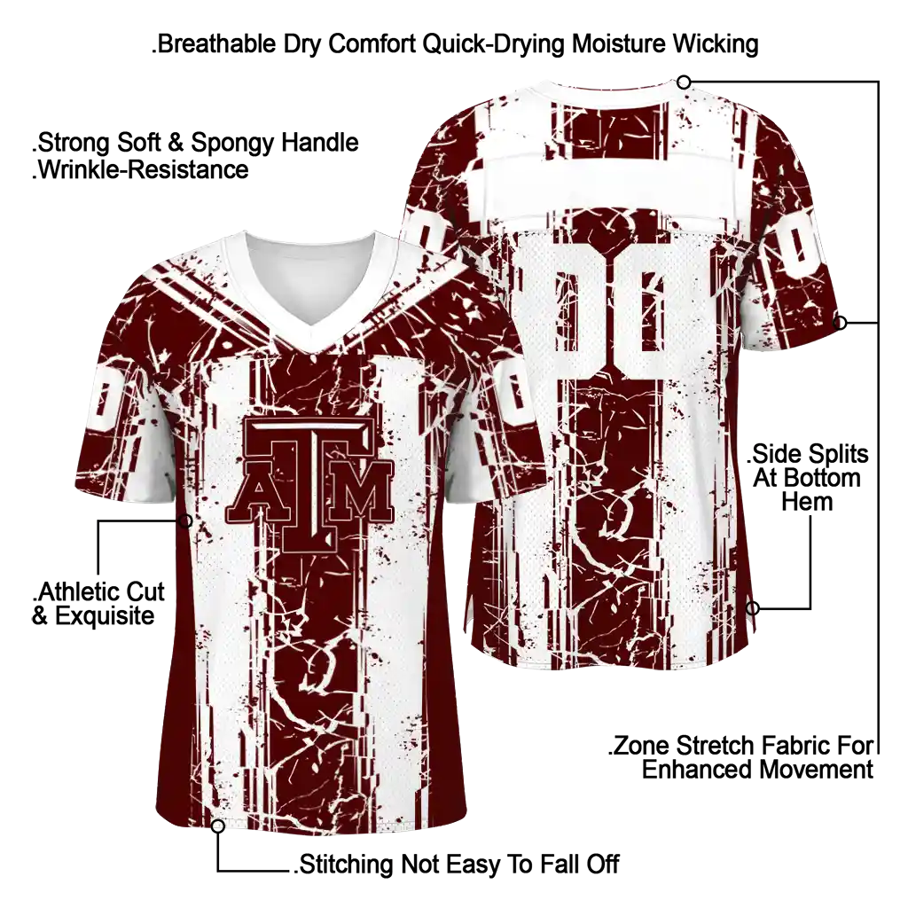 customized texas am aggies rugged stripes maroon jersey latest model customized texas am aggies rugged stripes maroon jersey latest model