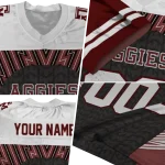 customized texas am aggies tire arrows maroon black white jersey best selling