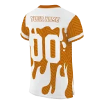 customized texas longhorns dripping flames orange white jersey best selling