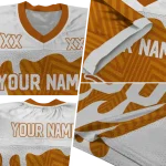 customized texas longhorns dripping flames orange white jersey best selling
