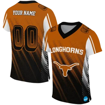 customized texas longhorns halftone flow orange black jersey best selling