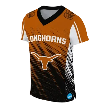 customized texas longhorns halftone flow orange black jersey fashion forward