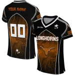 customized texas longhorns halftone slant orange black jersey best selling