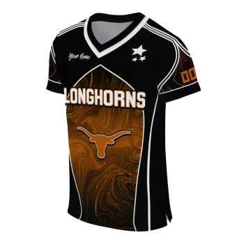 customized texas longhorns halftone slant orange black jersey fashion forward