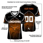 customized texas longhorns halftone slant orange black jersey best selling