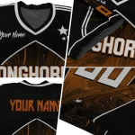 customized texas longhorns halftone slant orange black jersey best selling