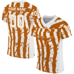 customized texas longhorns stripe splatter orange jersey best selling