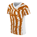 customized texas longhorns stripe splatter orange jersey best selling