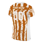 customized texas longhorns stripe splatter orange jersey best selling