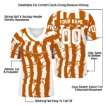 customized texas longhorns stripe splatter orange jersey best selling