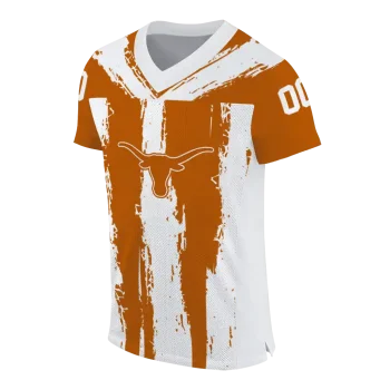 customized texas longhorns striped texture orange jersey fashion forward