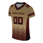 customized texas state bobcats halftone sweep gold black jersey best selling