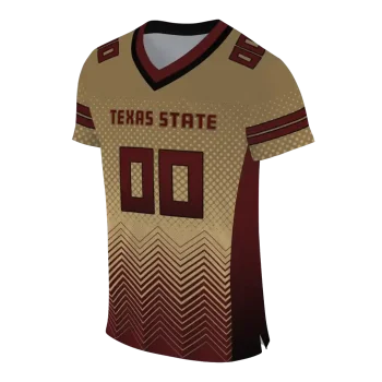 customized texas state bobcats halftone sweep gold black jersey fashion forward