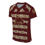 customized texas state bobcats layered grids maroon jersey best selling