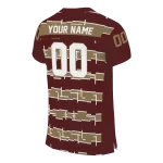 customized texas state bobcats layered grids maroon jersey best selling