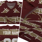 customized texas state bobcats layered grids maroon jersey best selling