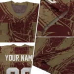 customized texas state bobcats rugged stripes maroon jersey best selling