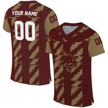 customized texas state bobcats stripe block maroon jersey best selling