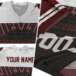 customized texas state bobcats tire arrows maroon black white jersey best selling