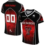 customized texas tech red raiders halftone slant red black jersey best selling
