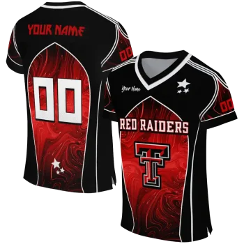 customized texas tech red raiders halftone slant red black jersey best selling