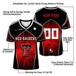 customized texas tech red raiders halftone slant red black jersey best selling