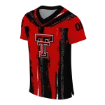 customized texas tech red raiders striped texture red jersey best selling