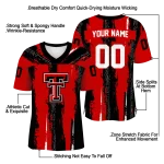 customized texas tech red raiders striped texture red jersey best selling