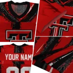 customized texas tech red raiders striped texture red jersey best selling