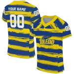 customized toledo rockets art stripe blue jersey best selling
