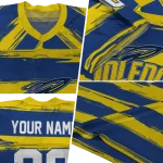 customized toledo rockets art stripe blue jersey best selling