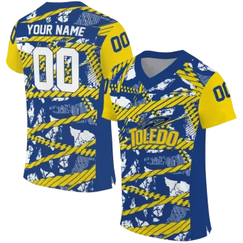 customized toledo rockets camo shatter blue jersey best selling