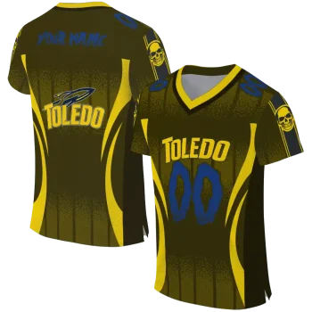 customized toledo rockets dynamic dots gold jersey best selling