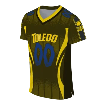 customized toledo rockets dynamic dots gold jersey fashion forward