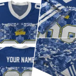 customized toledo rockets mirrored pattern blue jersey best selling