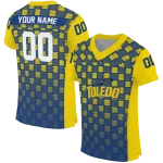 customized toledo rockets stacked rectangle blue jersey best selling