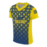 customized toledo rockets stacked rectangle blue jersey best selling