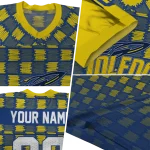customized toledo rockets stacked rectangle blue jersey best selling