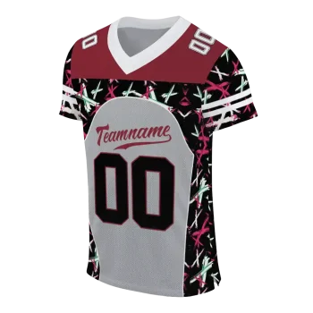 customized troy trojans brushstroke xs grey black jersey fashion forward