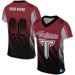 customized troy trojans halftone flow red black jersey best selling