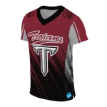 customized troy trojans halftone flow red black jersey best selling