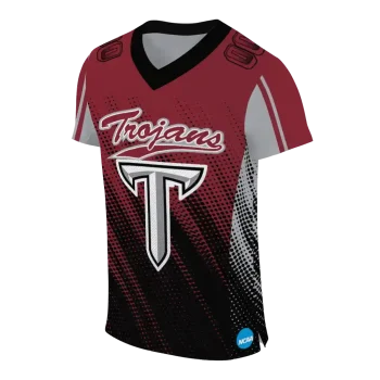 customized troy trojans halftone flow red black jersey fashion forward