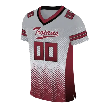 customized troy trojans halftone sweep grey black jersey fashion forward