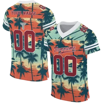 customized troy trojans horizon palm sunset jersey best selling
