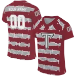 customized troy trojans layered grids red jersey best selling